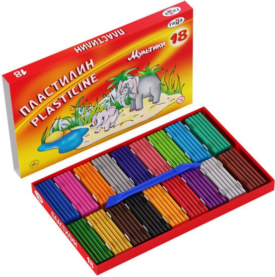 Пластилин Гамма Мультики 280028 (18 цв)