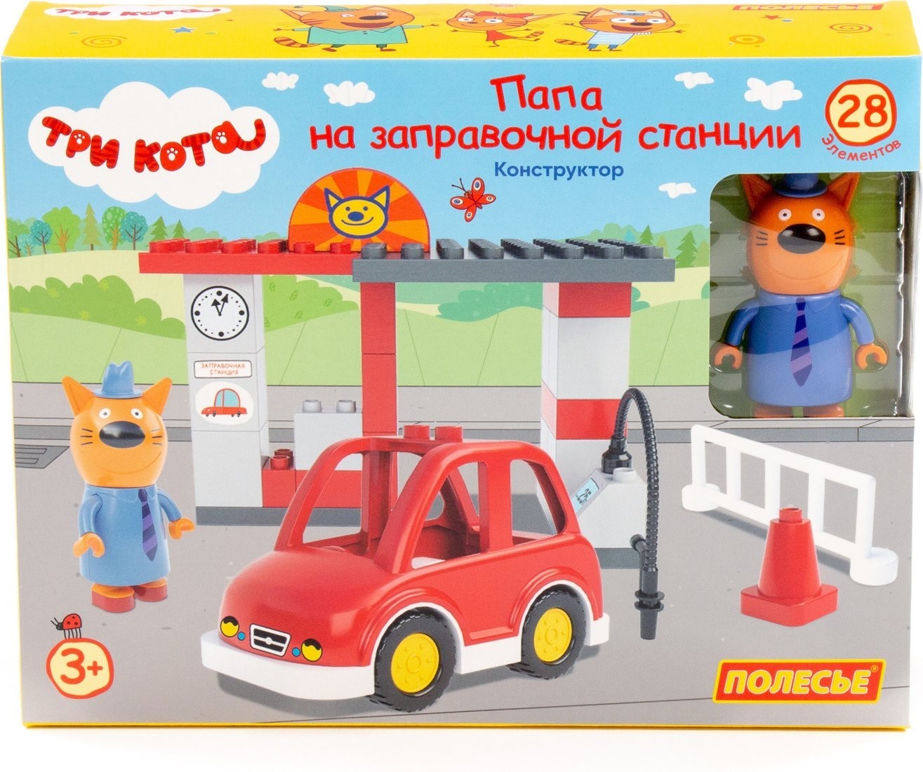 Конструктор Полесье Три кота. Папа на заправочной станции 77520