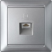 Розетка компьютерная Bylectrica Стиль РК18-006 (серебристый)