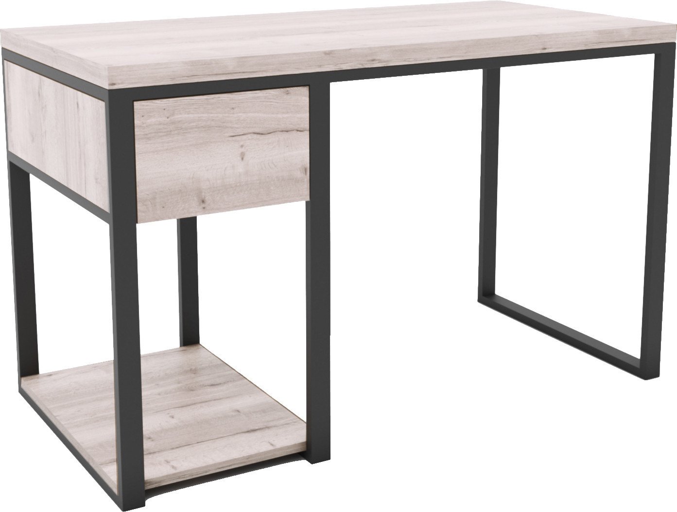 Стол Hype Mebel Дэск 120x60 (черный/древесина белая)