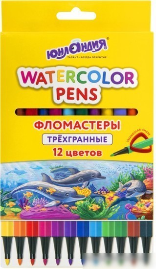 Фломастеры Юнландия Водный Мир 152182 (12 шт) Фломастеры Юнландия Водный Мир 152182 (12 шт)