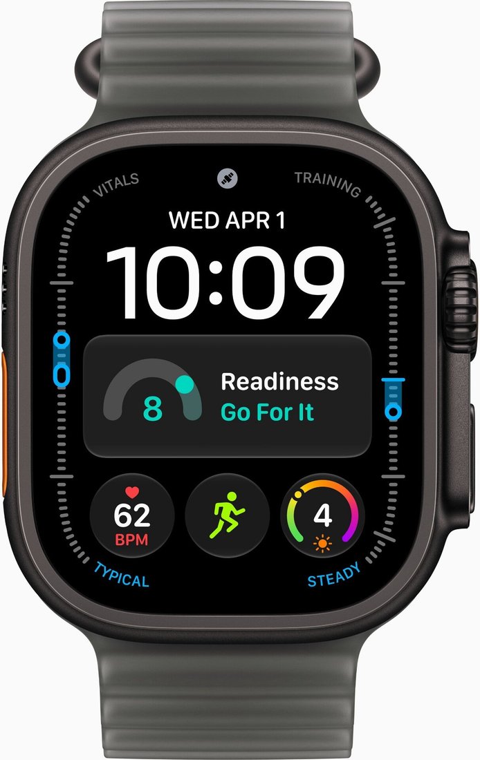 Умные часы Apple Watch Ultra 4 LTE 49 мм (титановый корпус, черный/черный, ремешок из эластомера)