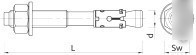 Анкер клиновой Rawlplug RL010008