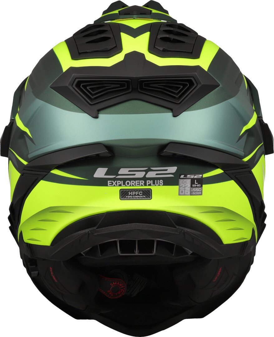 Мотошлем LS2 MX701 Explorer Spire (XL, зеленый/желтый)