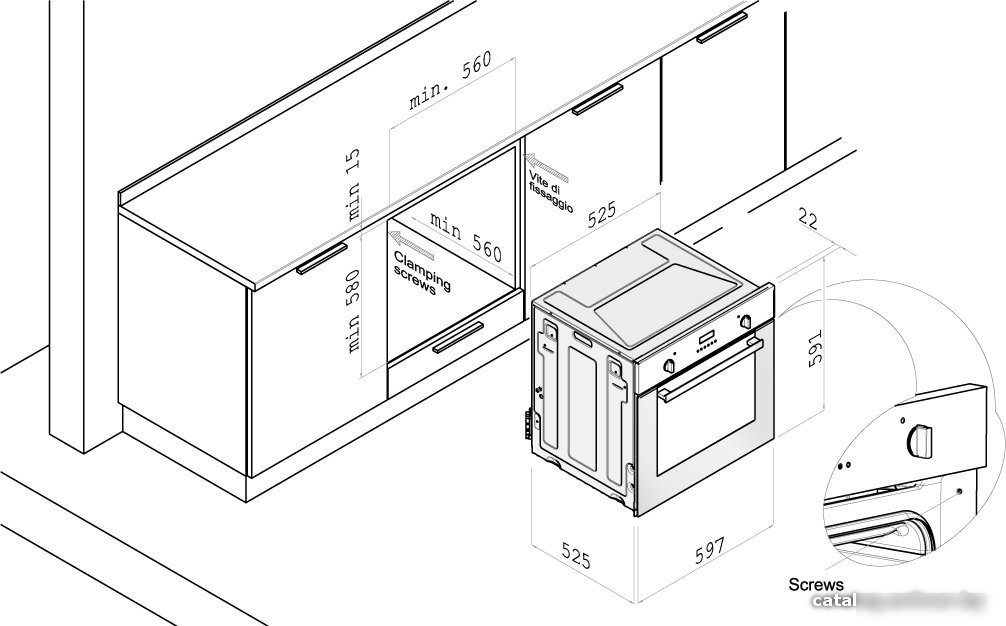 Газовый духовой шкаф Korting OGG771CFW