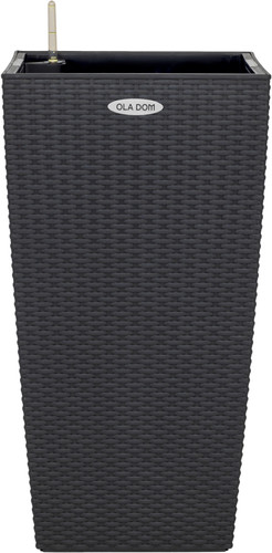 Кашпо Ellastik Plast Ola Dom Rattan (31л, антрацит)