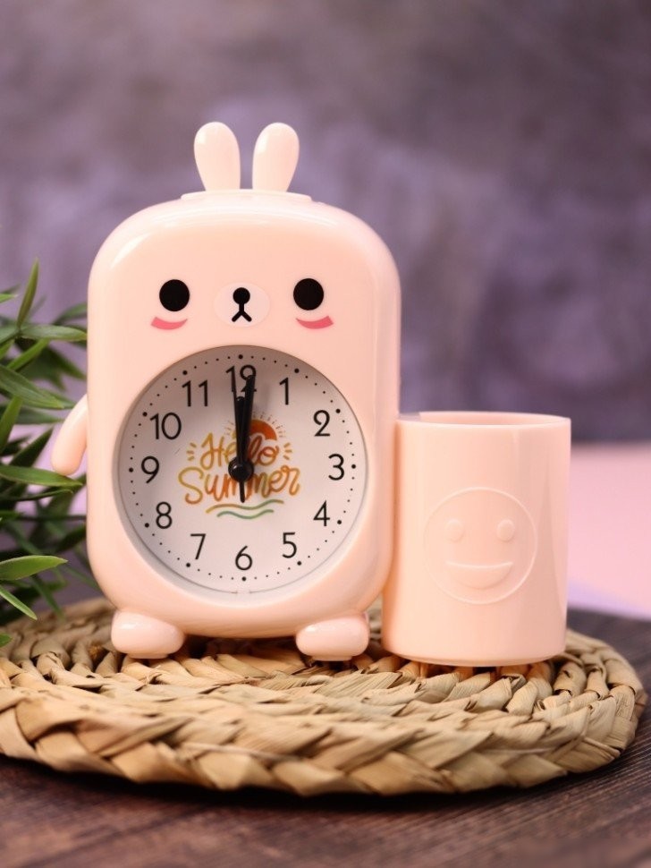 Настольные часы ILikeGift Cute Bunny HS-631-2 (розовый)