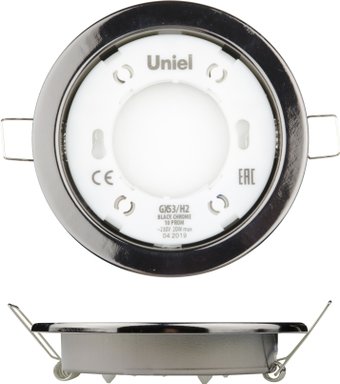 Точечный светильник Uniel GX53/H2 BLACK CHROME 10 PROM UL-00005055