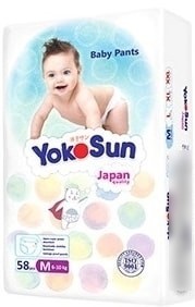Трусики-подгузники YokoSun M 6-10 кг (58 шт) Трусики-подгузники YokoSun M 6-10 кг (58 шт)