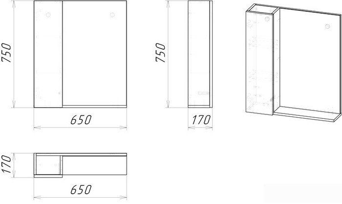 Grossman Альба 65 L 206501 (веллингтон/белый)