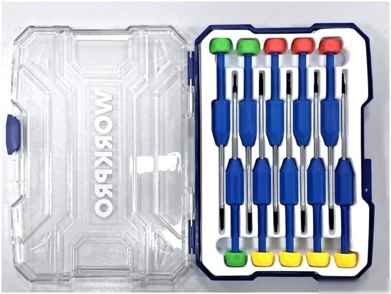 Набор отверток прецизионных Workpro WP200530 (10 предметов)