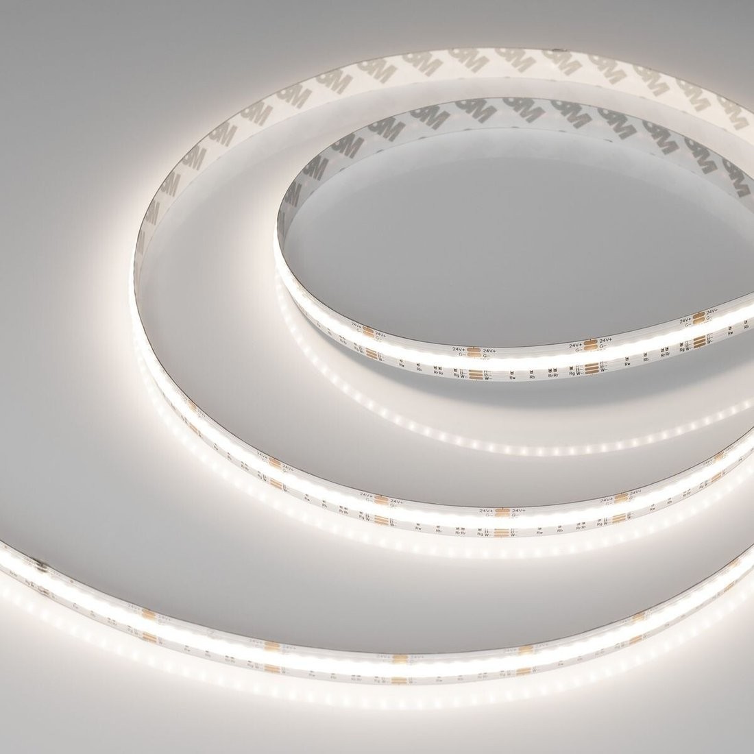 Светодиодная лента COB Arlight 7.2W/m 840Led/m CSP разноцветный/дневной белый 5M CSP-X840-12mm 24V RGBW-Day 046936