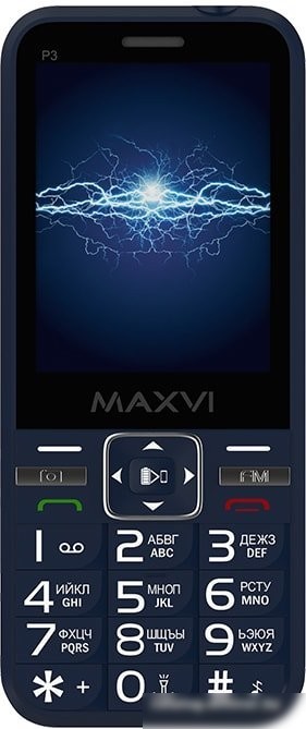 Кнопочный телефон Maxvi P3 (синий)