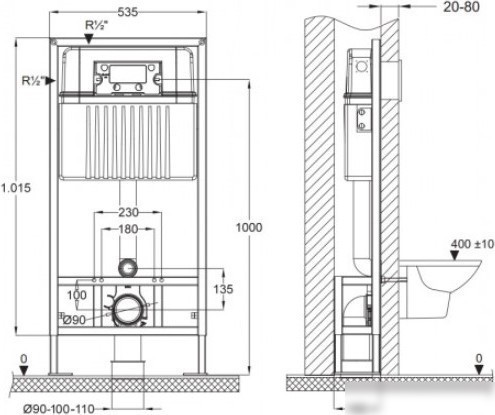 Инсталляция для унитаза Pestan Bettoserb Sava Free Standing 40006480