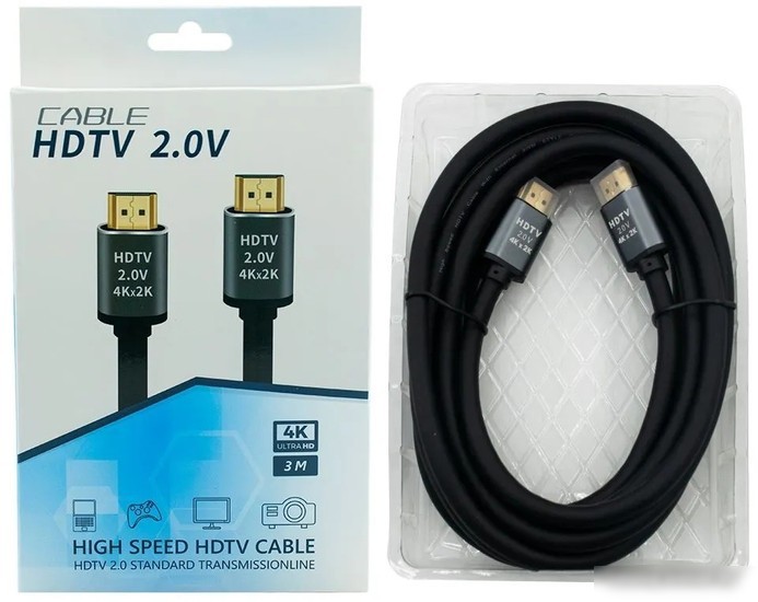 Кабель SIPU CCS HDMI - HDMI 4k (3 м, черный)
