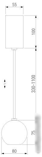 Подвесная люстра Elektrostandard 50215/1 LED (черный)
