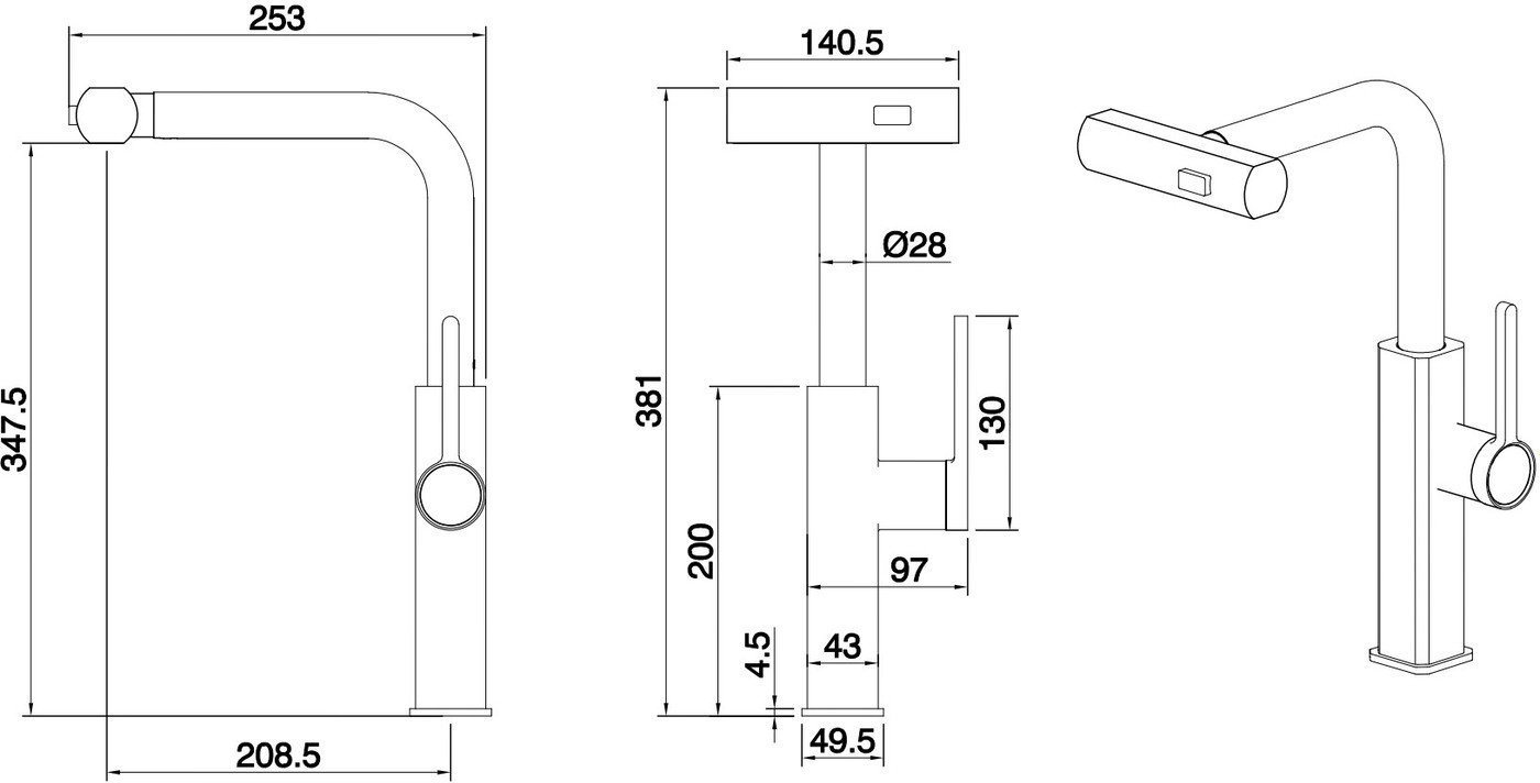 Смеситель Ekko E4709-7