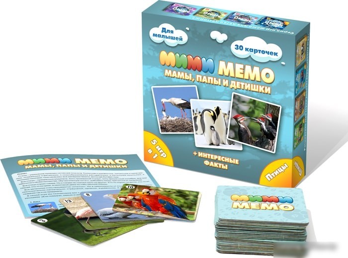 Настольная игра Нескучные игры Ми-Ми-Мемо Птицы 8052