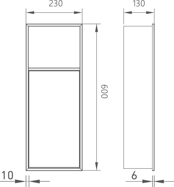 Abber Полка для ванной Nischen AN3008MB (черный матовый)