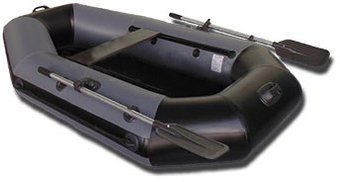 Гребная лодка Vivax К220 с полом-книгой (без киля, серый/черный)