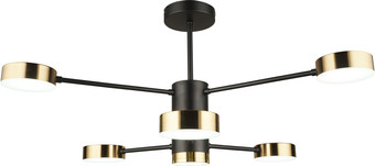 Люстра средней высоты Mirastyle SX-N-4188/6 BK+GD