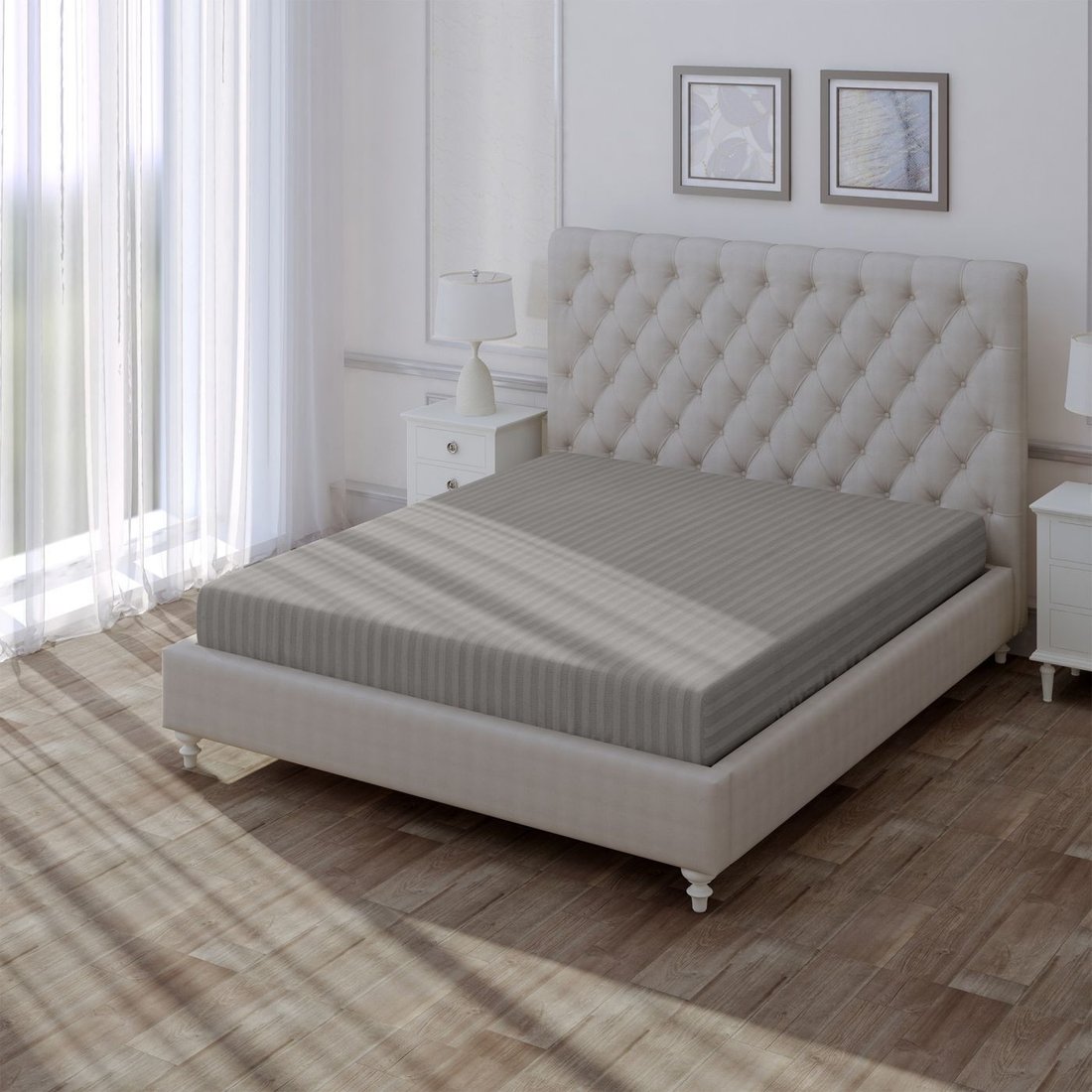 Простыня Verossa Stripe 200x220 747007 (Gray)