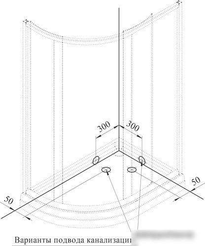 Душевой уголок Radomir 120x80 L 1-03-1-1-0-0080 (прозрачное стекло)