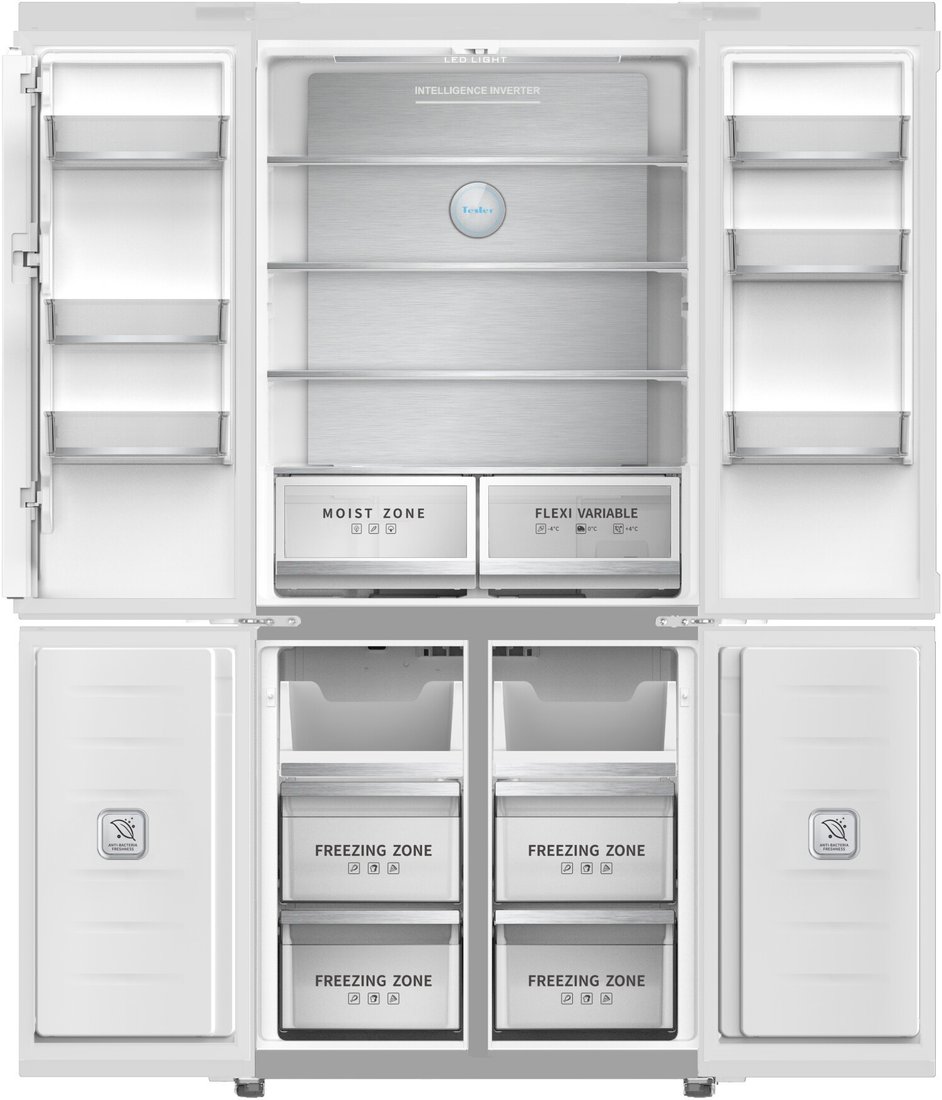 Четырёхдверный холодильник Tesler RCD-487BI (белый)