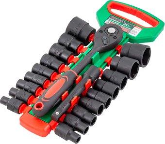 Набор трещотка с головками RockForce RF-019-5K (20 предметов)
