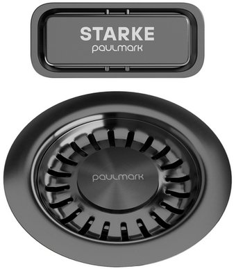 Слив-перелив Paulmark PM6024-GM (черный/вороненая сталь)
