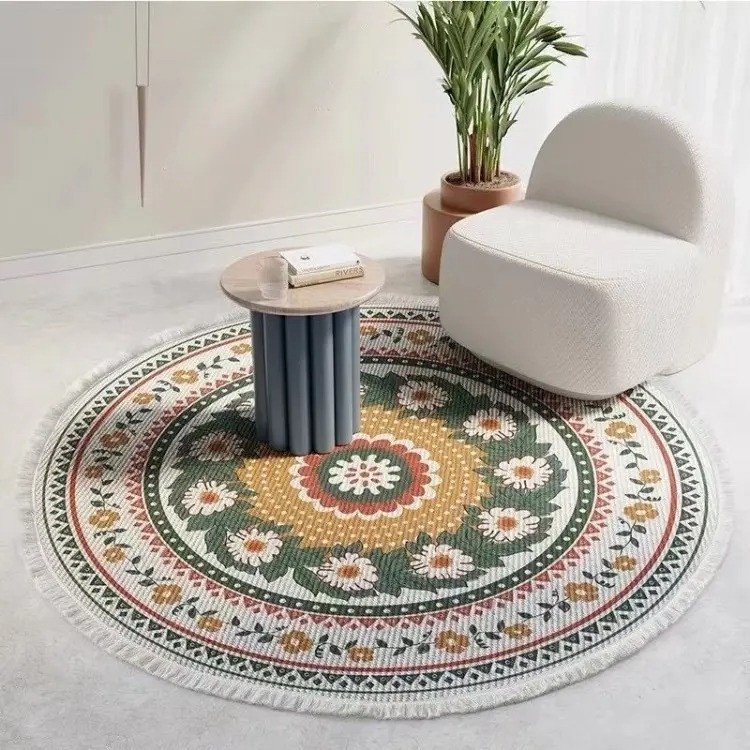 Ковер для жилой комнаты Mio Tesoro Сozy Flower C0012770E 1.2х1.2
