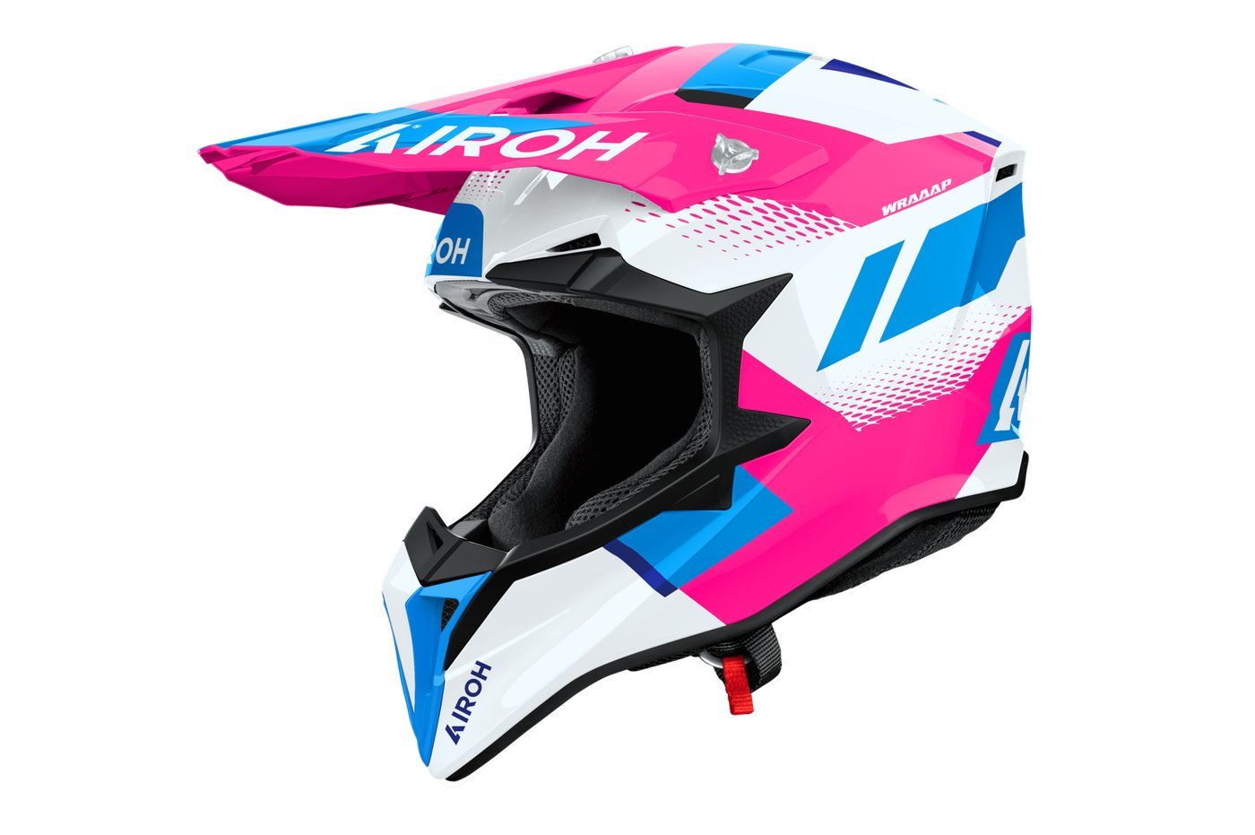Мотошлем Airoh WRAAAP Vision WRAV54-M (M, розовый глянец)