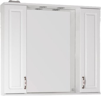 Symbolite Шкаф с зеркалом для ванной Олеандр-2 900/С (белый)