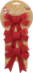 Елочная игрушка Pozzi Milano Бантики 5130 (3 шт, красный)