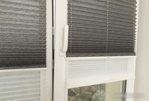 Плиссе Delfa Walnut СПШ-3401/3504 Basic Transparent (62x160, антрацит/белый)