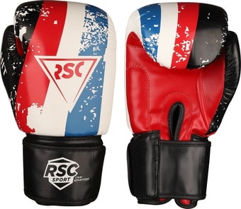 Перчатки для единоборств RSC Sport Hit PU SB-01-146 (10 oz, белый/красный/синий)