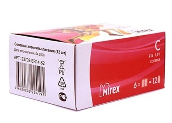 Батарейки Mirex Extra Power C 2 шт 23702-ER14-S2