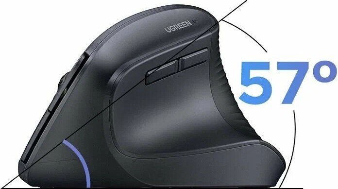 Вертикальная мышь Ugreen M571P 65042 (черный)