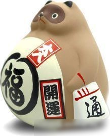 Статуэтка Hatamoto Манэки Енот ME-01 (коричневый)