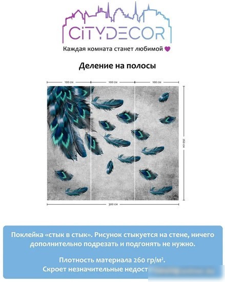 Фотообои Citydecor Абстракция 229 300x260
