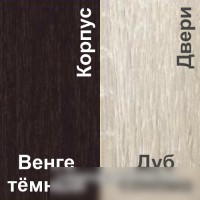 Шкаф-купе Кортекс-мебель Сенатор ШК12 Геометрия ДСП с зеркалом (венге/дуб сонома)
