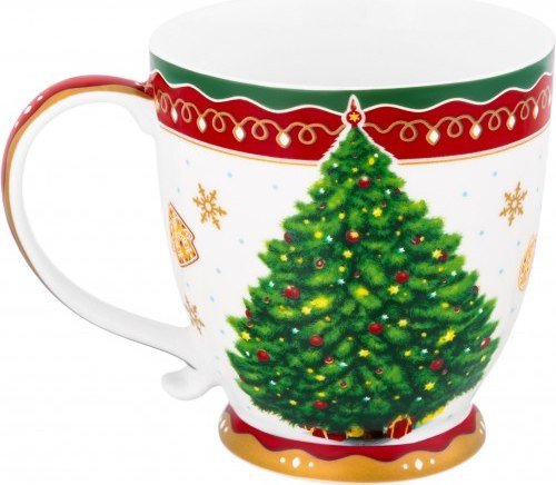 Кружка Elan Gallery Новогодняя елка 420682 (красный/узор New Bone China)