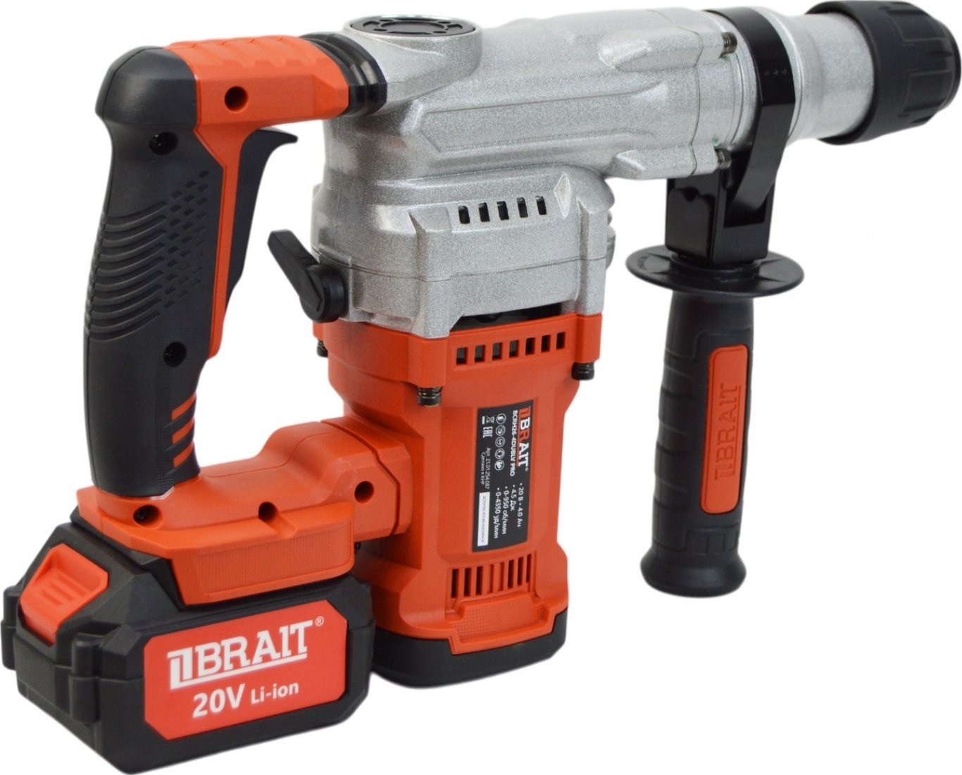 Перфоратор Brait BCRH26-4DUBLV PRO (с 2-мя АКБ, кейс)