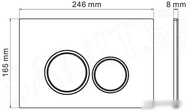 Унитаз подвесной Roxen Egg в комплекте с инсталляцией StounFix Slim 6 в 1 964032 (кнопка: хром глянец)