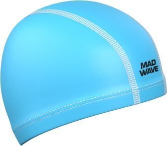 Шапочка для плавания Mad Wave PU Coated (голубой)