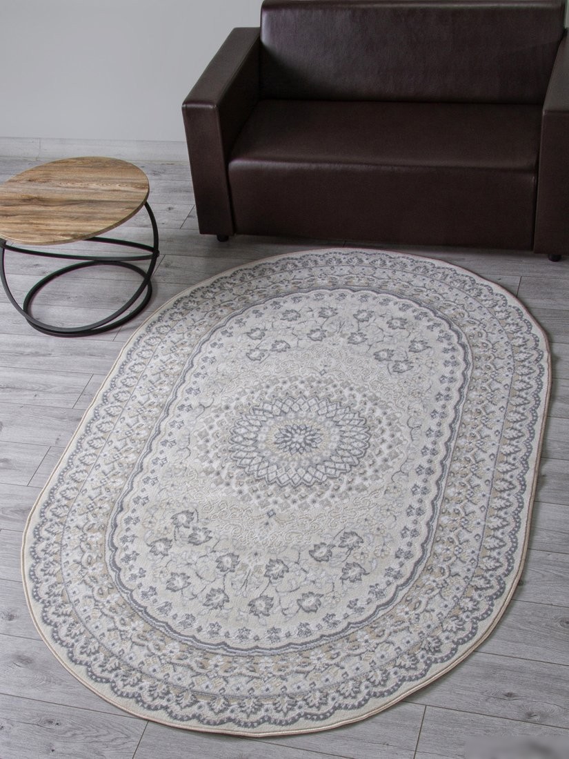 Ковер для жилой комнаты Merinos Cuba F399-OVAL-BEIGE (1х2)