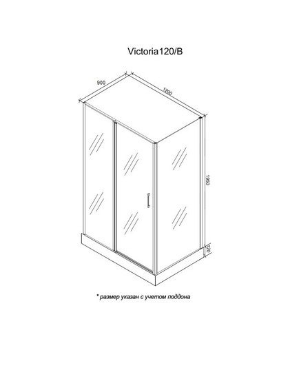 Душевой уголок Cerutti Spa VICTORIA120 90x120