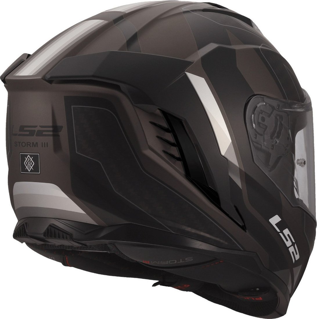 Мотошлем LS2 FF818 Storm III Sporty (S, черный/серый)