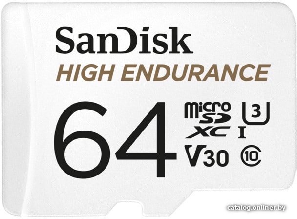 Карта памяти SanDisk High Endurance microSDXC SDSQQNR-064G-GN6IA 64GB (с адаптером)