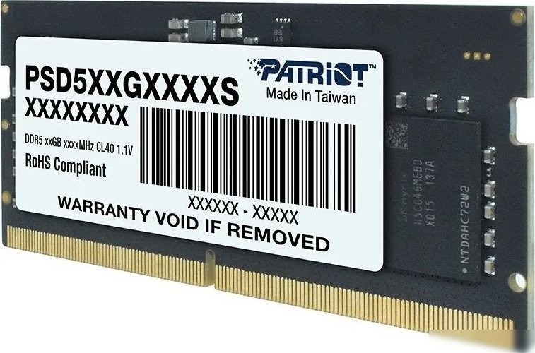 Оперативная память Patriot Signature Line 16ГБ DDR5 SODIMM 5200 МГц PSD516G520081S